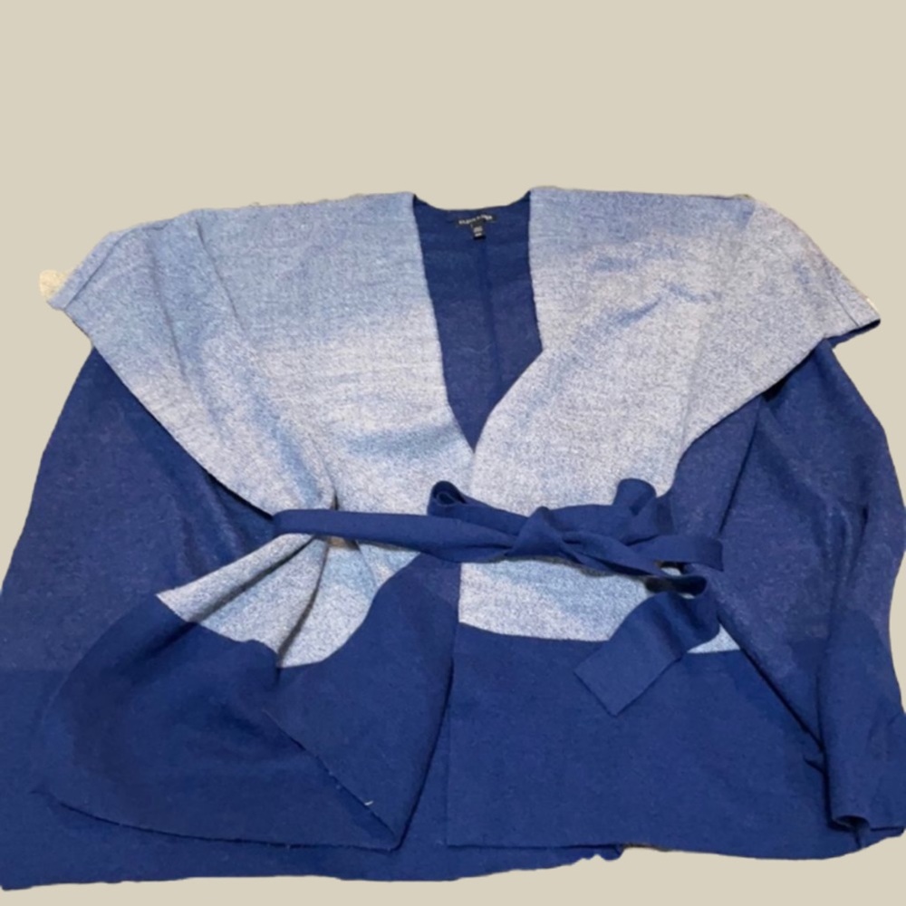 Eileen Fisher Two-Tone Felted Wool Poncho